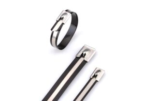 Ball Lock Type Semi-Epoxy Coated Stainless Steel Cable Ties